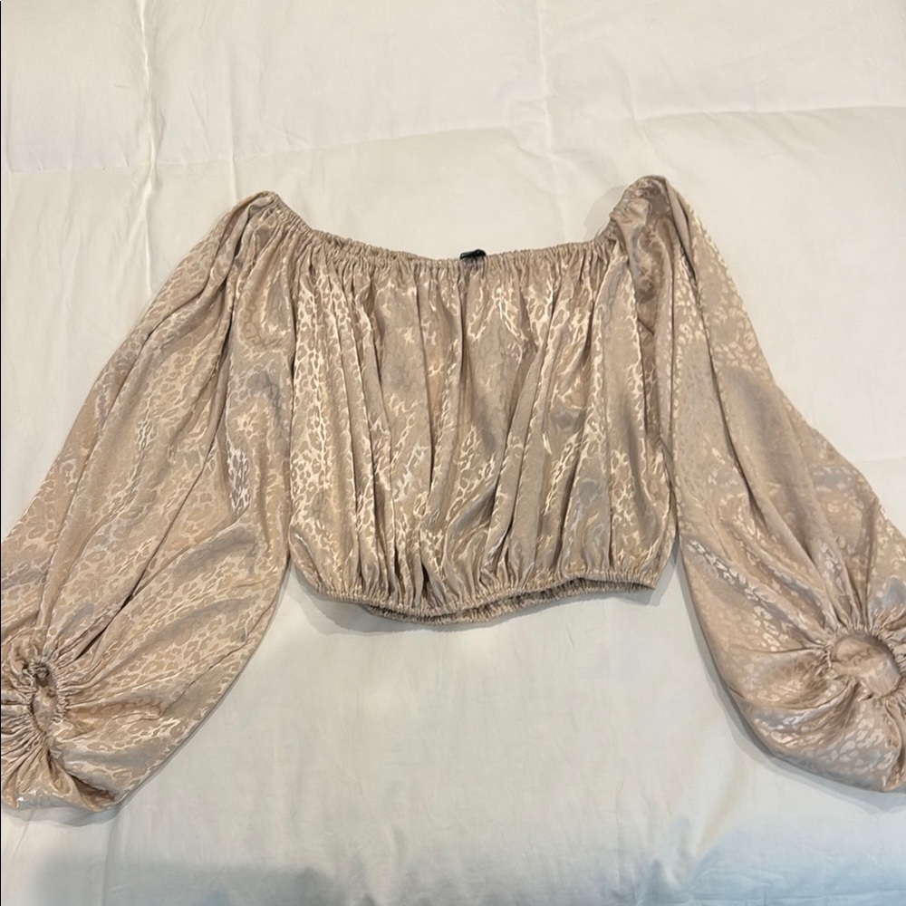 Elegant Cream Off-Shoulder Women's Top